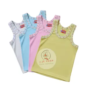12 Pcs kaos dalam Singlet bayi newborn dan Anak-Anak Putih & Warna Warni S - 4L Semua Jenis Gender Usia 0-10 Tahun Laki-Laki Perempuan