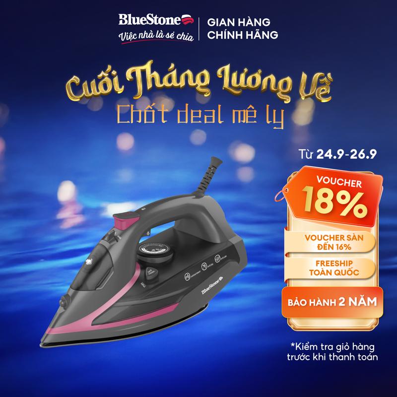 Bàn Ủi Hơi Nước BlueStone SIB-3835 350ml 2290 - 2720W Công Suất Cao Tiết Kiệm Năng Lượng Chống Vôi Hóa & Chống Nước Nhỏ Giọt