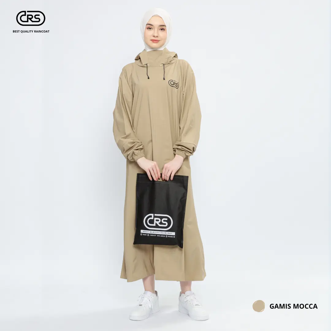 CRS Jas Hujan GAMIS  Wanita Terbaik Anti Rembes PVC Rust-Proof Raincoats
