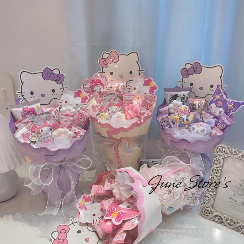  Bó Hoa Kẹo Hello Kitty Siêu Xinh Tặng Kèm Túi Làm Quà Tặng 
