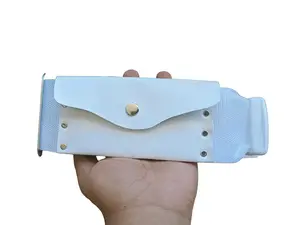 SABUK UMROH HAJI TANPA JAIT- sabuk non besi sabuk perlengkapan umroh Putih