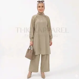 [READY STOCK] THICKAPPAREL X NONIEK - ZEYA Setelan Tunik Wanita Celana Kulot