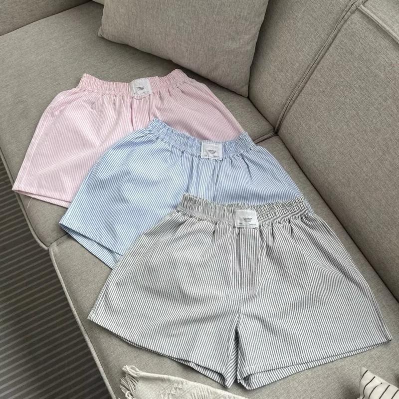 ￼Quần short đùi nữ kate kẻ sọc dáng trơn mặc thoải mái Freesize <55kg Xưởng may HaNa 7