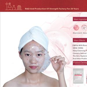 Bột Mặt Nạ Mềm Thạch Mờ Hoa Hồng Pha Lê, Màu Trắng Với Hoa Hồng, 500g