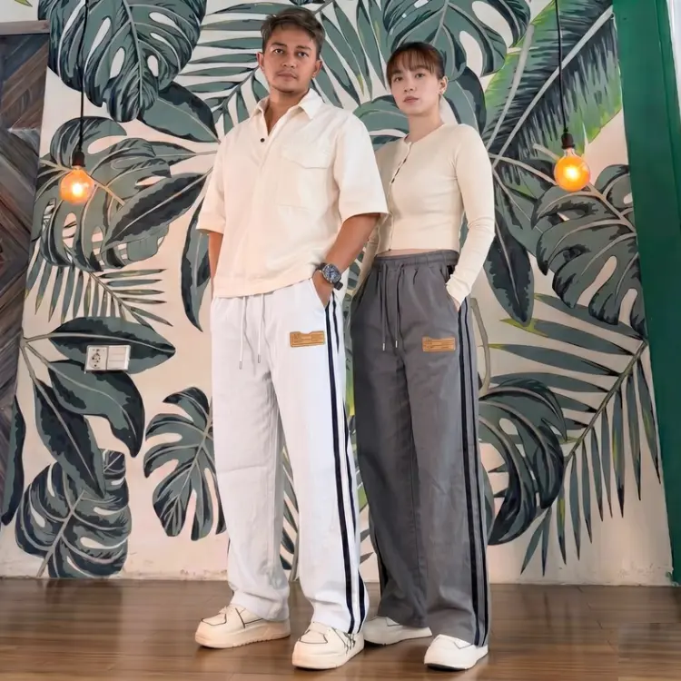 Baggy Loose Pants Korean Style - Double Knitted - Celana Pria Wanita Unisex Panjang Nyaman