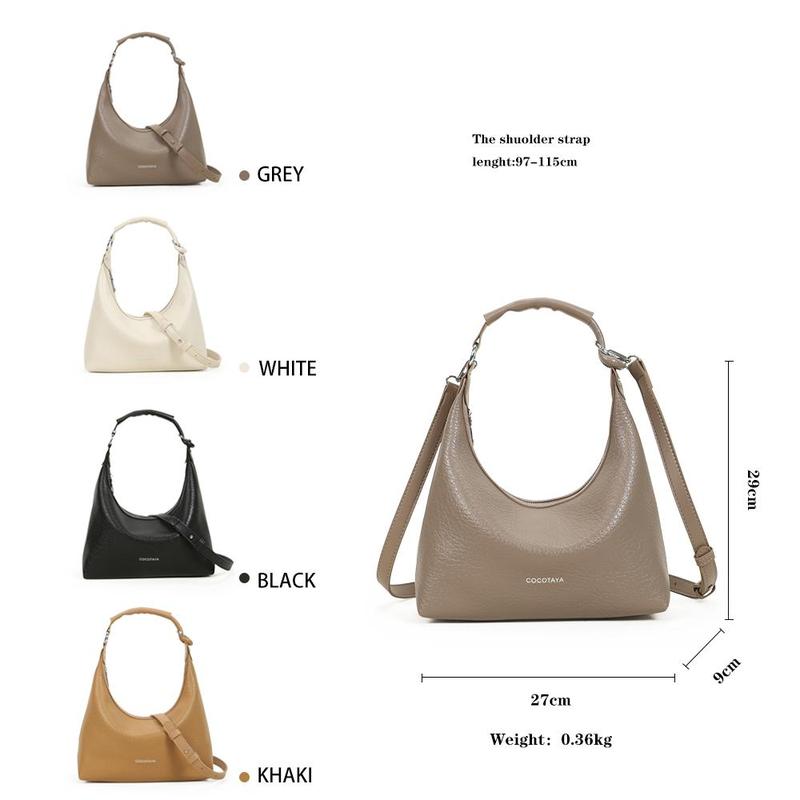 COCOTAYA Nora Bag Túi Đeo Vai Bằng Da PU, Chất Lượng Cao, Phong Cách Cổ Điển Dễ Phối Đồ Thời Trang Và Đơn Giản, Túi Đưa Thư Túi Xách 4