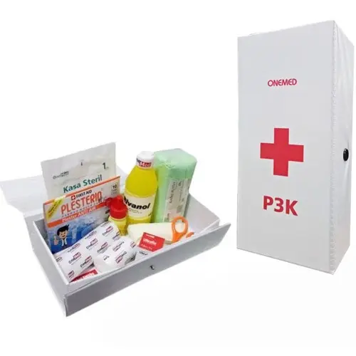 Kotak P3k Putih Lengkap isi 1 set Perlengkapan Alat Medis Pertolongan Pertama Tempat Obat 1