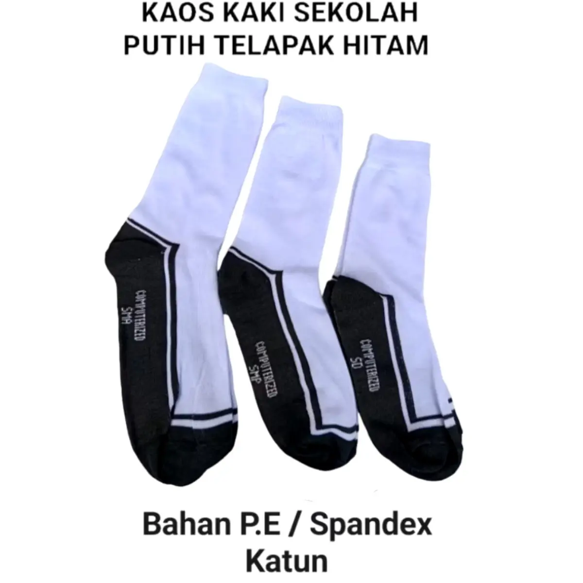 Kaos kaki sekolah pria wanita tinggi dan pendek kaos kaki SD,SMP,SMA bahan spandek/katun