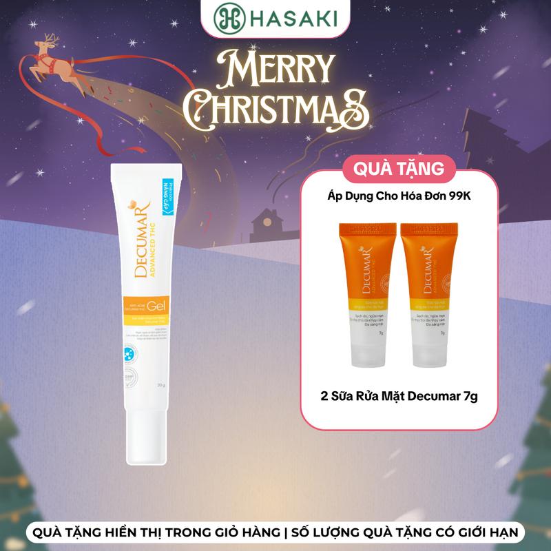   HÓA ĐƠN 99K TẶNG 2 SỮA RỬA MẶT 7G  Gel Dưỡng Decumar 20g | HASAKI BEAUTY 