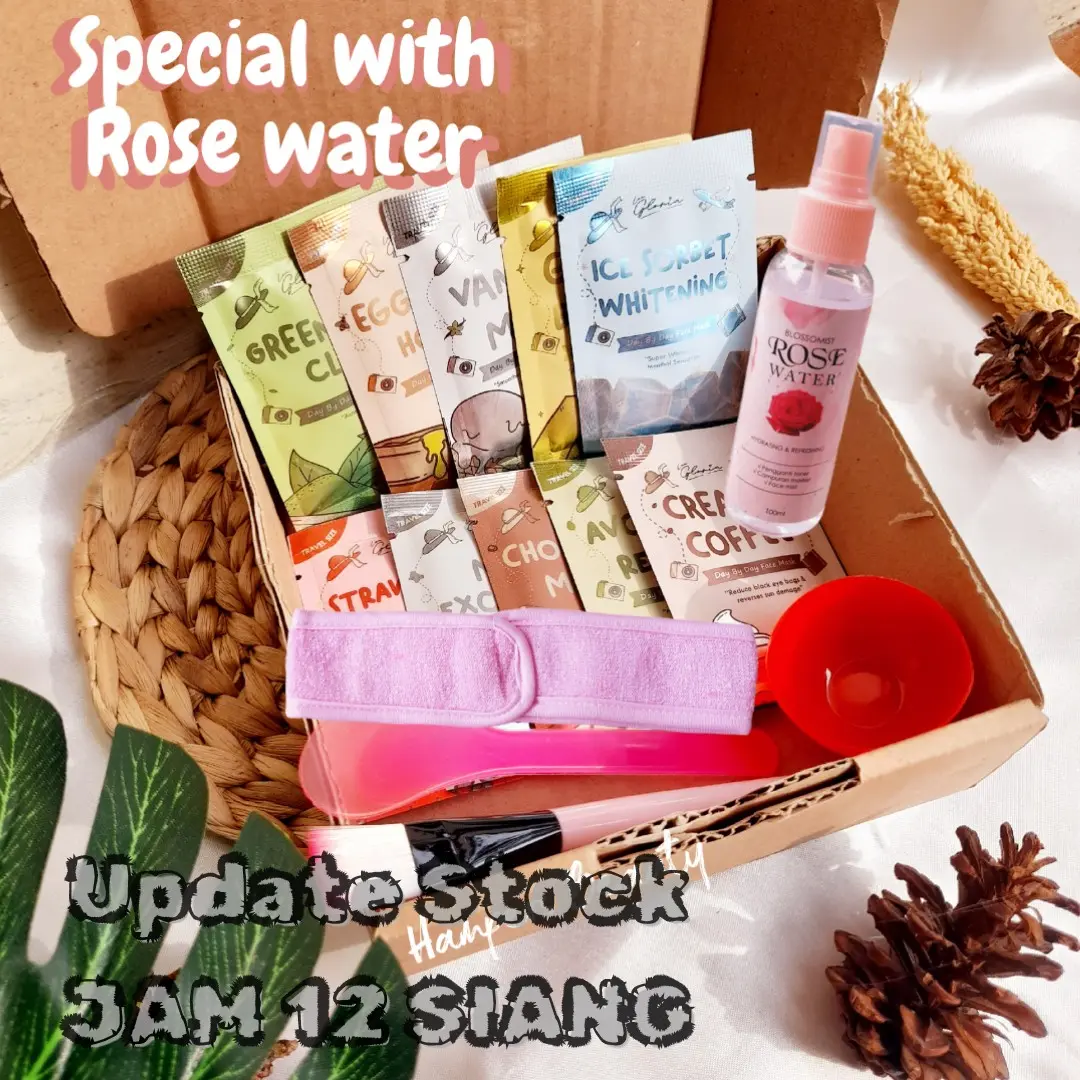 PAKET SET LENGKAP MASKER ORGANIK LEA GLORIA Avocado Box Mencerahkan  Kusam  Aging Wajah Creamy  Bruntusan