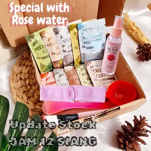 PAKET SET LENGKAP MASKER ORGANIK LEA GLORIA Avocado Box Mencerahkan  Kusam  Aging Wajah Creamy  Bruntusan