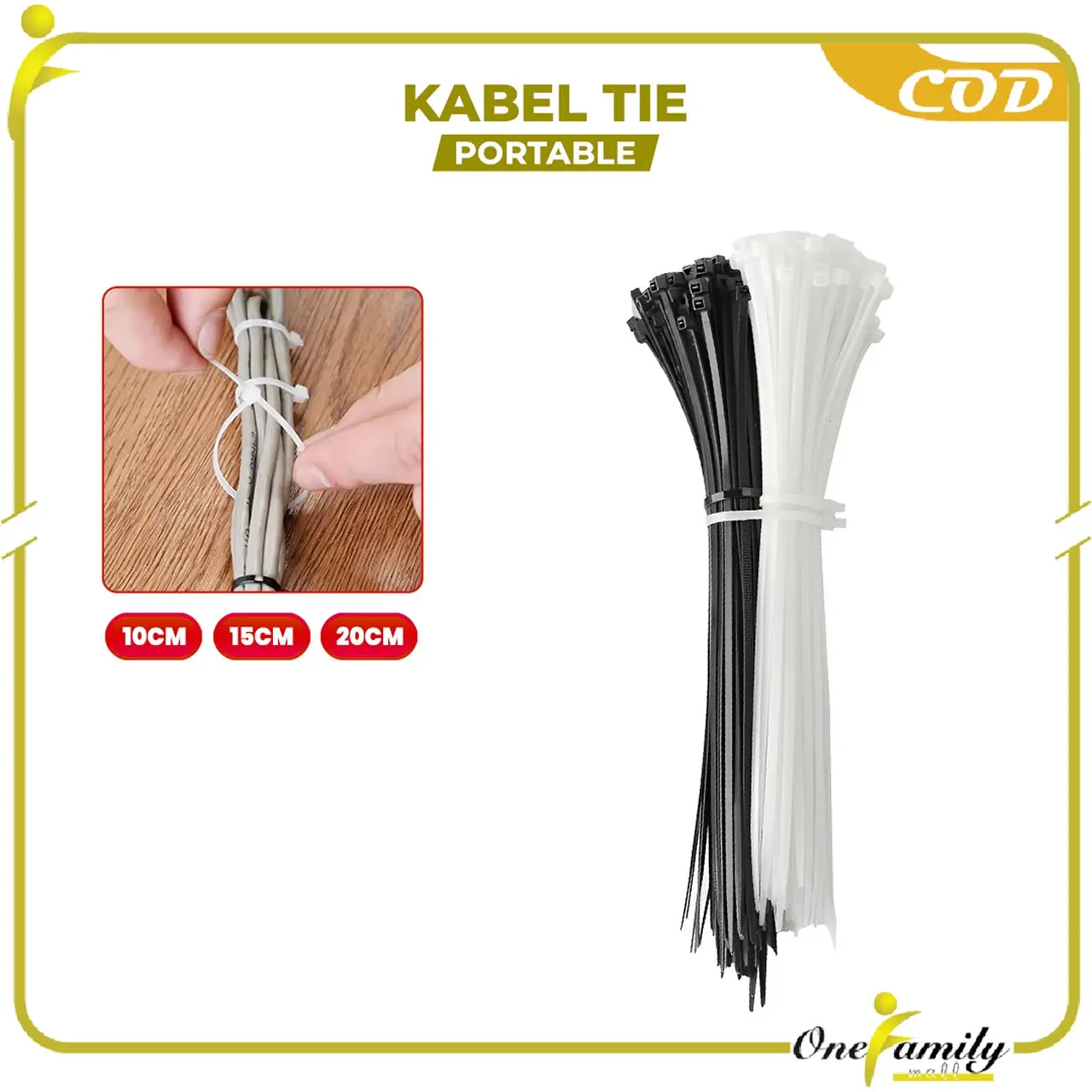 [COD] OFM C1119 Kabel Ties Ikat Tali Serut Uk 10CM / 15CM / 20CM Multifungsi