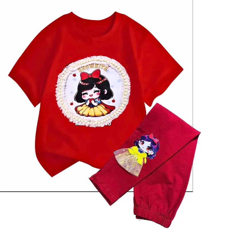 Setelan anak perempuan 1-10tahun/satu stel baju legging kurommii mellody lotsso baju legging anak oneset Katun 4