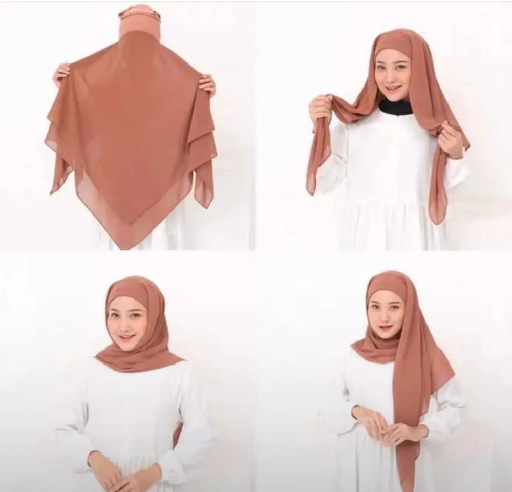 Nilfashion Hijab Segiempat Instan Turkey Cepol // Segitiga Instan Iner Turki 2in1