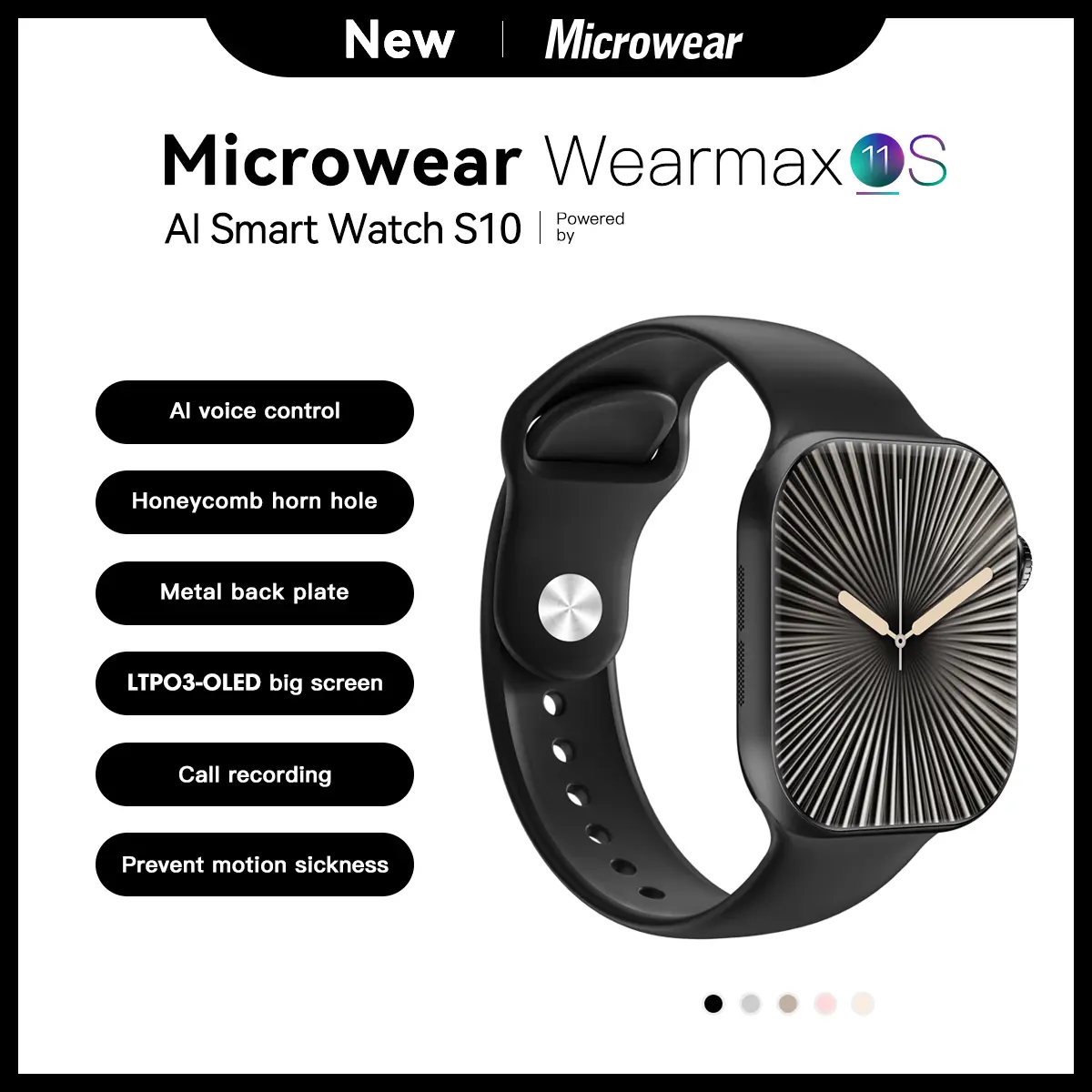 W10P  Watch X AMOLED Smart Watch Series 10 Men's 1GB ROM 46mm Local Music Recording Smart Watch Album Sync Bluetooth Women's 2024