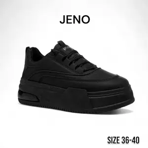 Sepatu Wanita Fashion Korea Sepatu Sneakers Wanita Terbaru Sepatu Sekolah Hitam Wanita