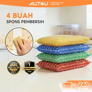 ALLTOU Spons Pencuci Piring Busa Super Lembut Ideal untuk Dapur Rumah Tangga & Restoran Anti Krat Tahan Lama Membersihkan Cepat Fleksibel untuk Piring Wastafel Kompor dan Mesin Cuci