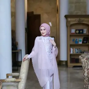 slendang organza bordir kebaya melayu untuk acara pesta dan kondangan