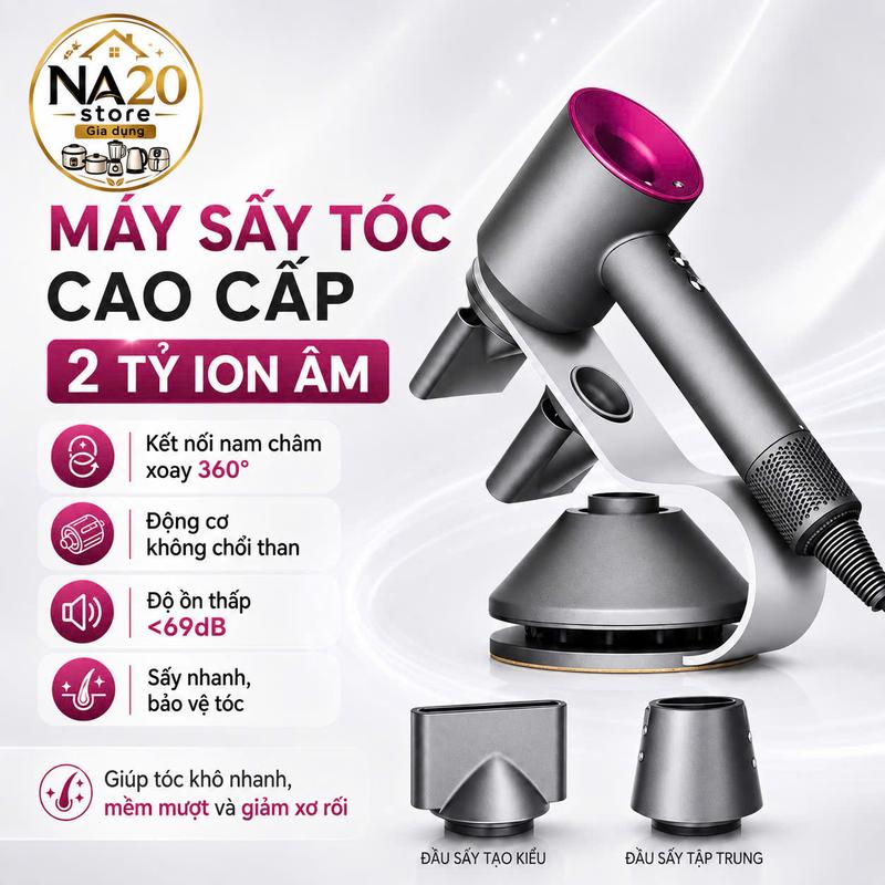 Máy Sấy Tóc Ion Âm Tốc Độ Cao TILUX 2 Chiều Nóng Lạnh Chăm Sóc Tóc, Công Suất…