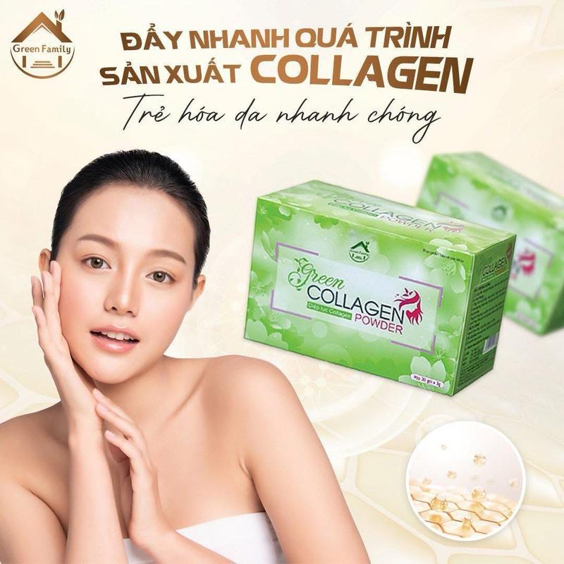 1hộp 30 gói NƯỚC TINH CHẤT DIỆP LỤC ĐẸP DA ( COLLAGEN POWDER MẪU CŨ) HỘP