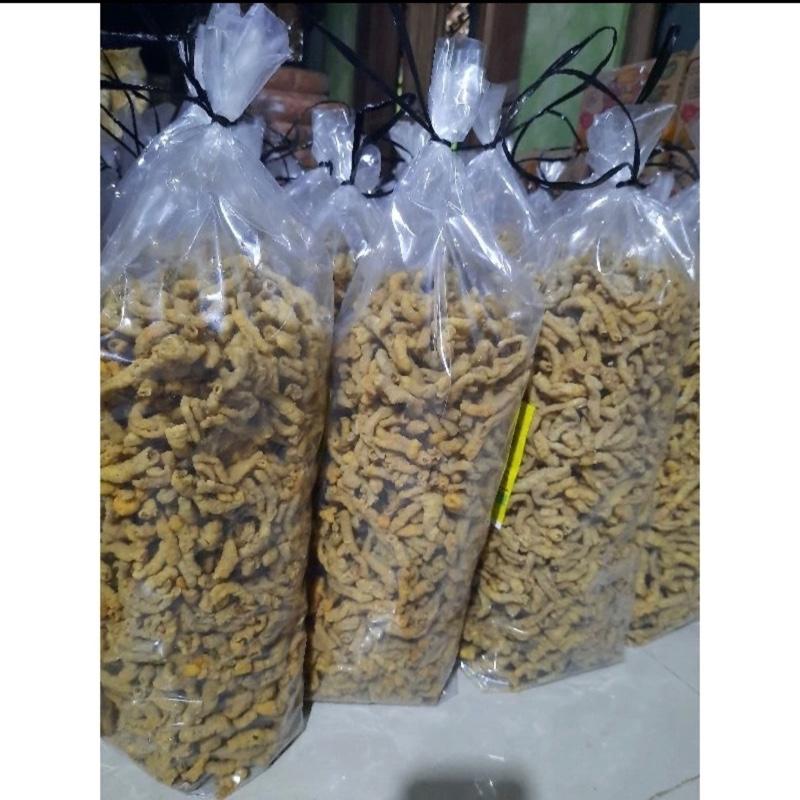 2 kg Kripik usus original - Kripik usus ayam enak gurih Keripik Crispy Snack 3