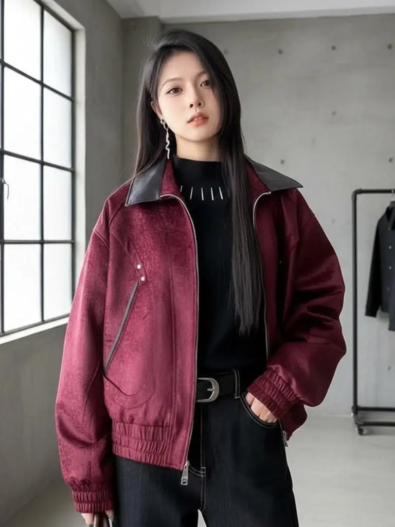 MUMEI ARCHIVE | JK-006 サテン切替・クロップドジャケット - TikTok Shop