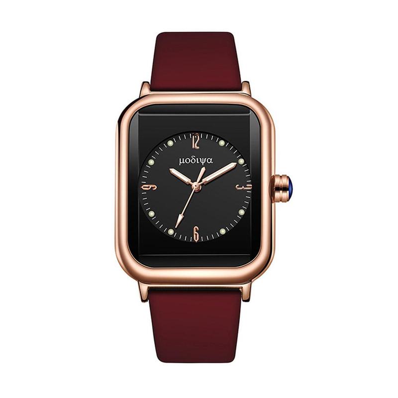 Product Introduction of Glow-in-the-dark Quartz Watch Network Red Fashion Silica Gel Square Watch 25