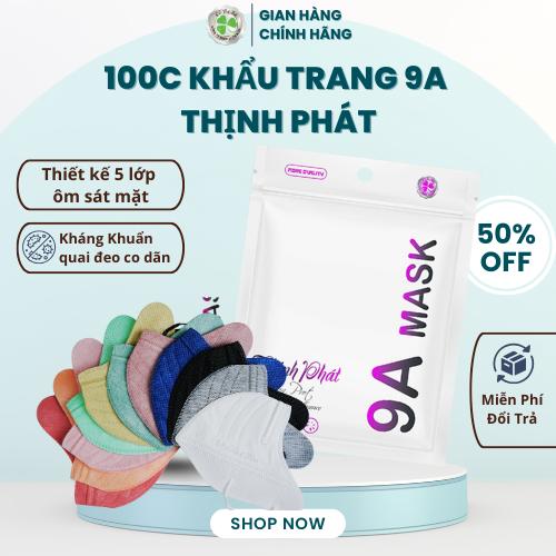  100 Chiếc Khẩu Trang Thịnh Phát 9A Mask 5 Lớp Chống Nắng Chống Bụi Chống Tia UV 