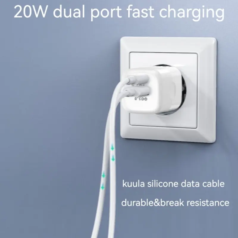 KUULAA Kabel MFI Type C to Lightning Soft Silicone Cable 1M 4