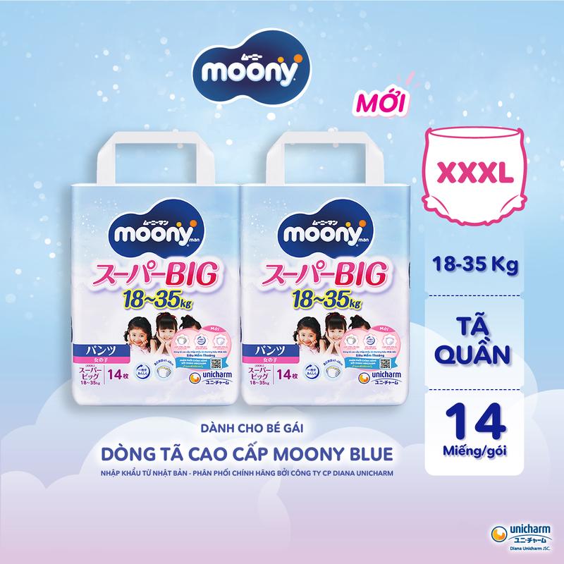 Moony Tã/bỉm quần bigsize 18-35kg XXXL14 - Nhập khẩu từ Nhật Bản