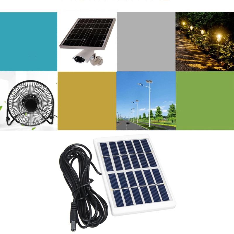 Product Introduction of 5W 6V Camera Surveillance Solar Panel Solar cell Board for Outdoor Portable Light Lamp Camera Power Supply with 3meter cable 18