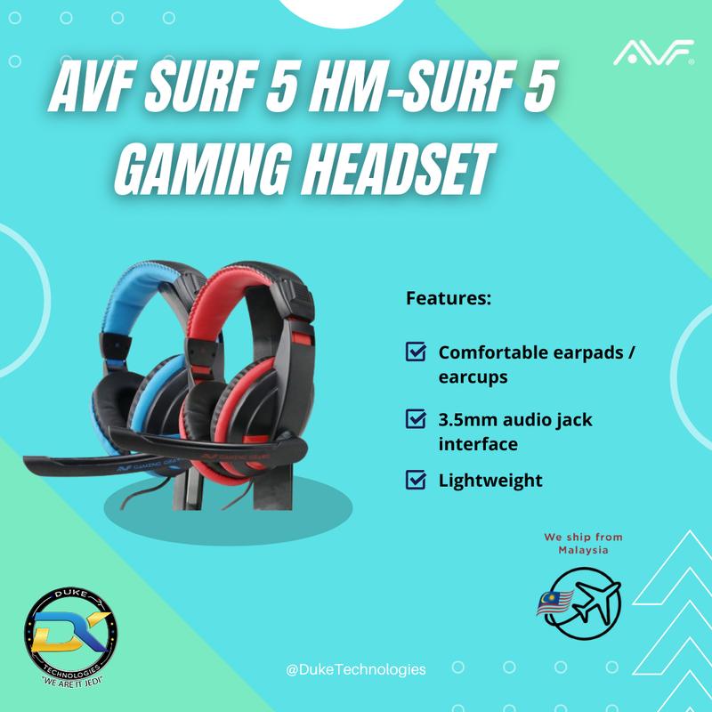 AVF SURF 5 HM-SURF 5 GAMING HEADSET WITH MICROPHONE SUPPORT PHONE ...