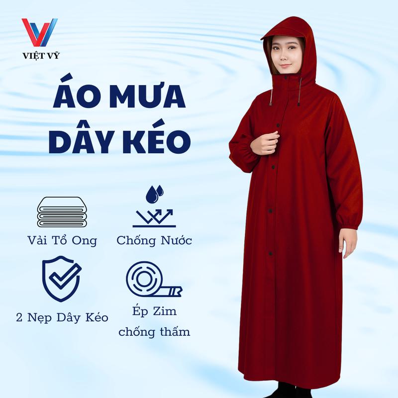  Áo Mưa Ích Kỷ Dây Kéo 1m4 Vân Vải Tổ Ong PVC Có thể tái sử dụng Form rộng có thể đeo balo khi mặc Chống nước khi Xe máy  nhanh khô áo mưa dày áo mưa dù áo mưa khoá kéo 
