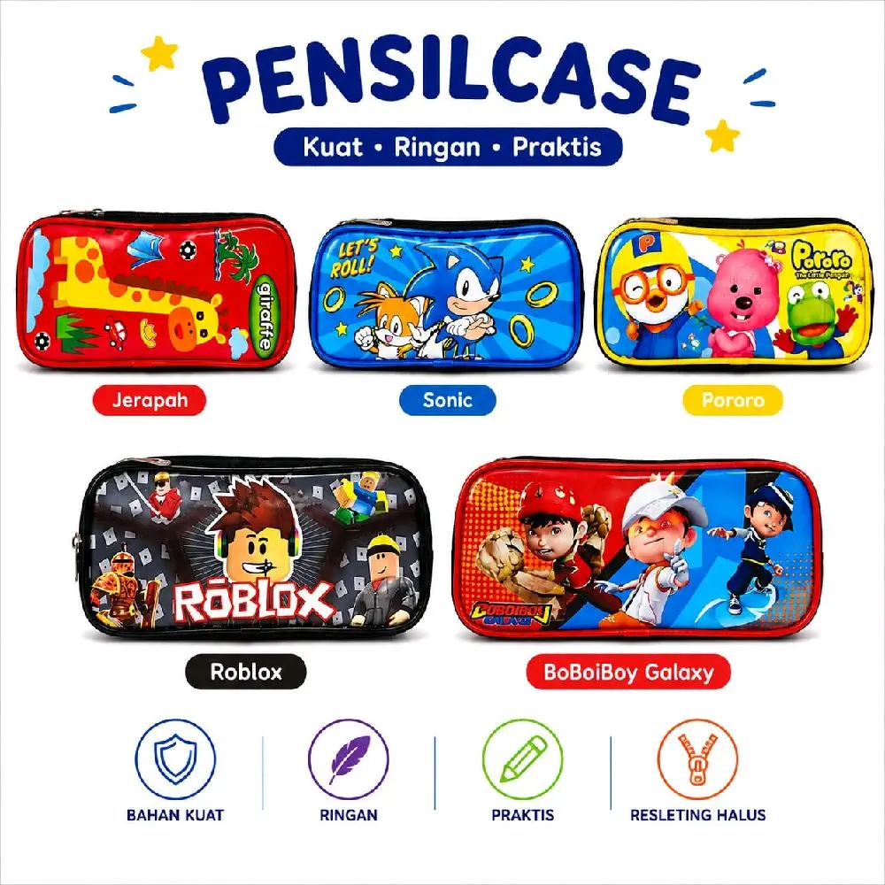 Kotak pensil Anak laki laki karakter super hero