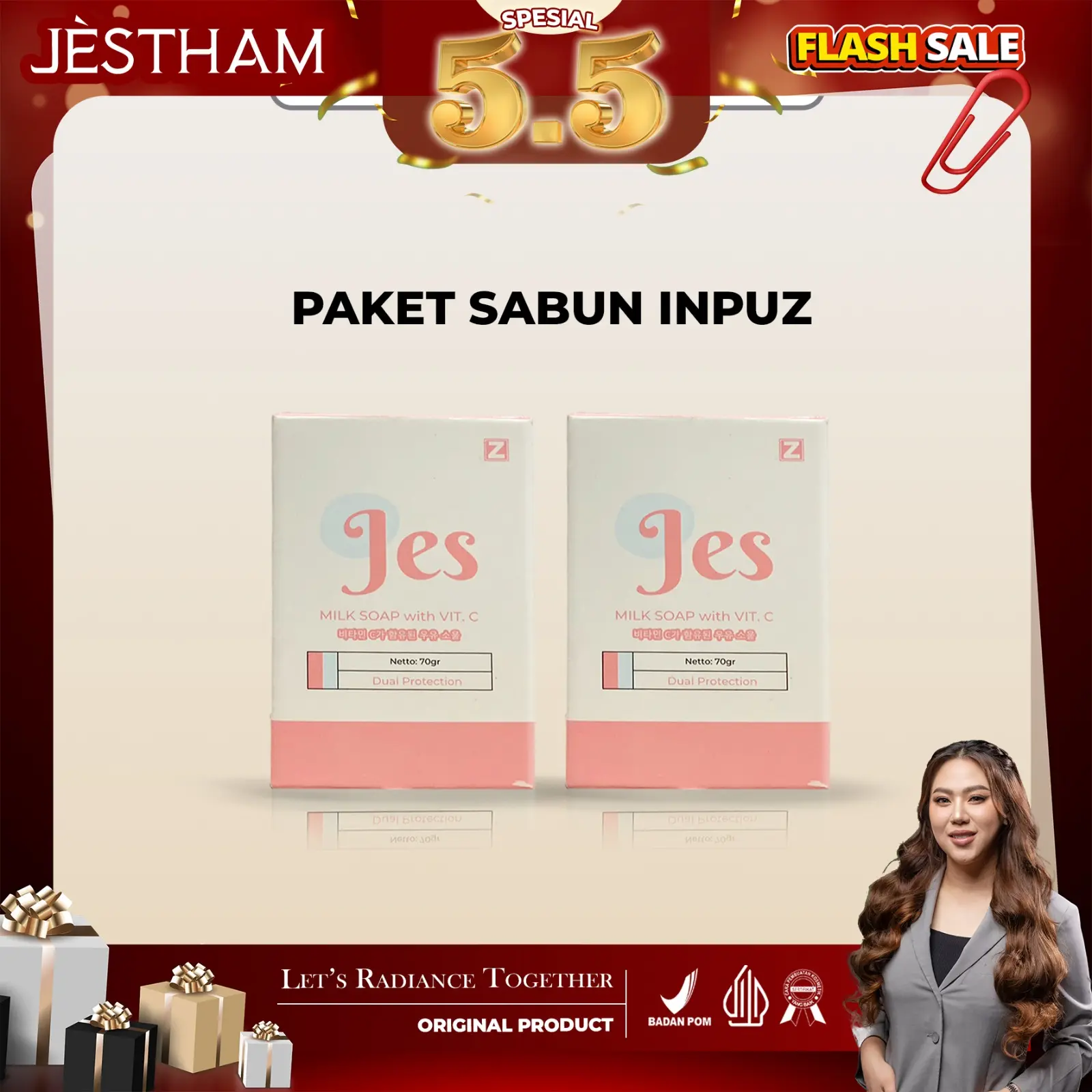 Jestham Paket Sabun Inpuz - Soap Pencerah Mencerahkan