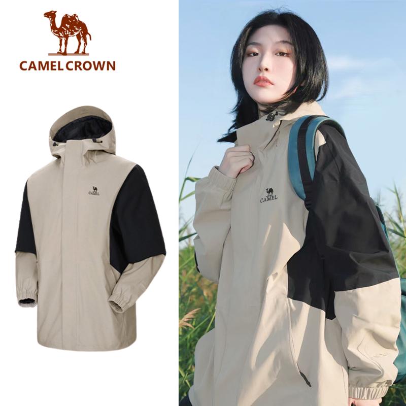 Camel Crown Áo khoác đi bộ đường dài Áo gió một lớp cho nam và nữ Bộ sưu tập mới 2025 Áo khoác chống gió chống thấm nước cho mùa thu và mùa đông dành cho cả nam và nữ khi đi bộ đường dài AA12235456/AA22235457