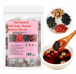Teh Herbal Kesehatan – Kombinasi Teh Goji, Murbei, dan Kurma Merah untuk Pemulihan Setelah Lembur, Cocok untuk Pria & Wanita