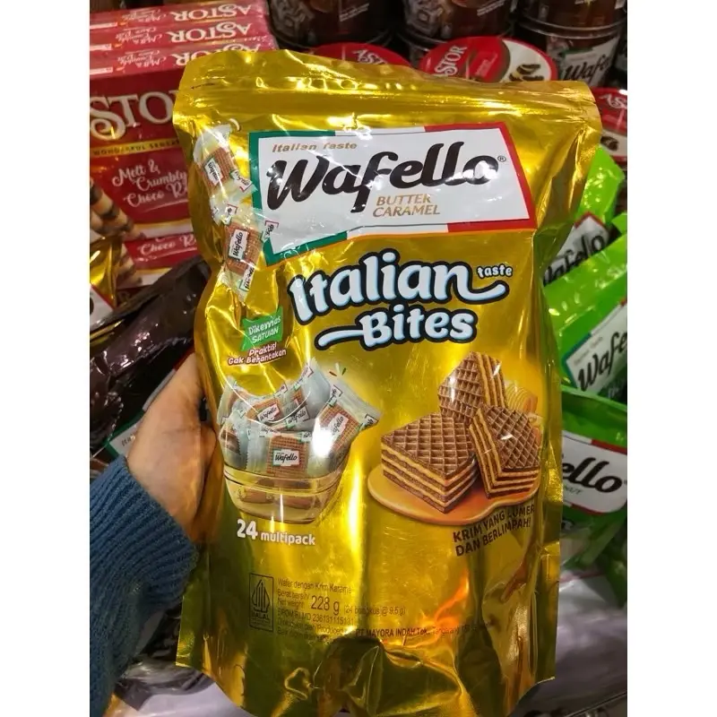 Pch - WAFELLO Wafer Bites Kemasan Pouch isi 24pcs 2