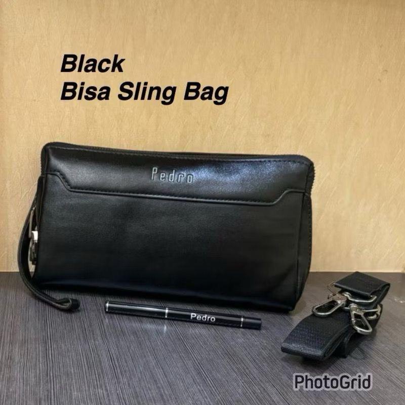 Handbag Clutch pria 793 free pena ada tali Slingbag Kulit 1