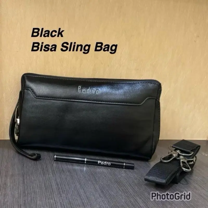 Handbag Clutch pria 793 free pena ada tali Slingbag Kulit 1