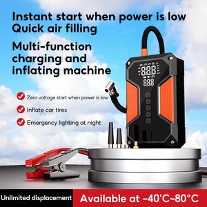 Bank Kuasa Pelompat Kereta, 4 dalam 1, Stater, 99800mAh, Sesuai untuk Kereta 12V dan 24V, Tugas Berat dan Pam, Stesen Kuasa Kereta