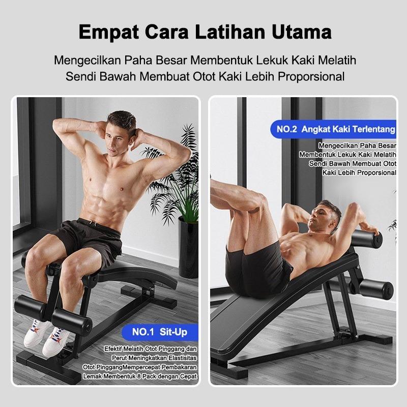 Bangku Sit Up Folding Multifungsi – Alat Fitness Perut, Bisa buat Sit Up, Back Up & Latihan Perut Lainnya, Cocok buat Gym Rumah
