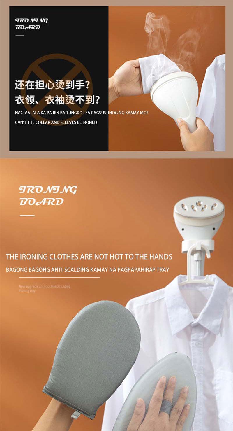 Product Introduction of Mini Ironing Board Handheld Ironing Board Hanging Ironing Machine Ironing Clothes Anti-Hot Gloves Heat Insulation High Temperature Resistant Ironing Board Clothes Pad 2