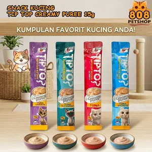 Cemilan Snack Kucing TipTop Creamy 15 gram - Tip Top Wet Food Cat Creamy 15gram