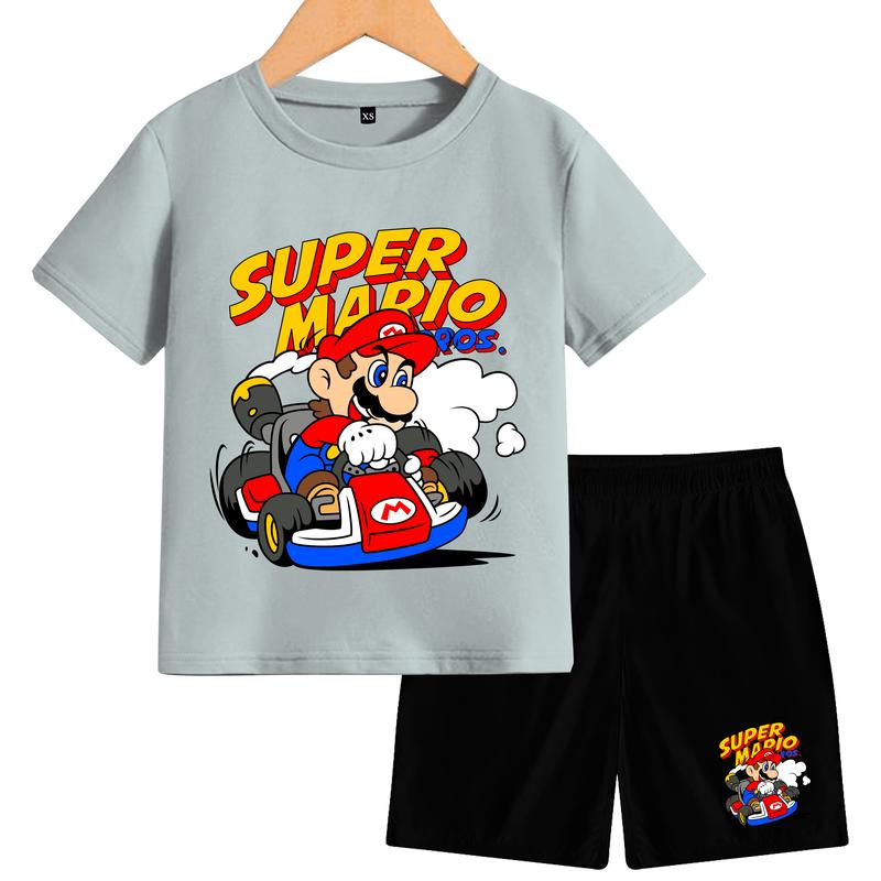 Setelan mario Anak-Anak Lengan Pendek Terbaru Fashion 4