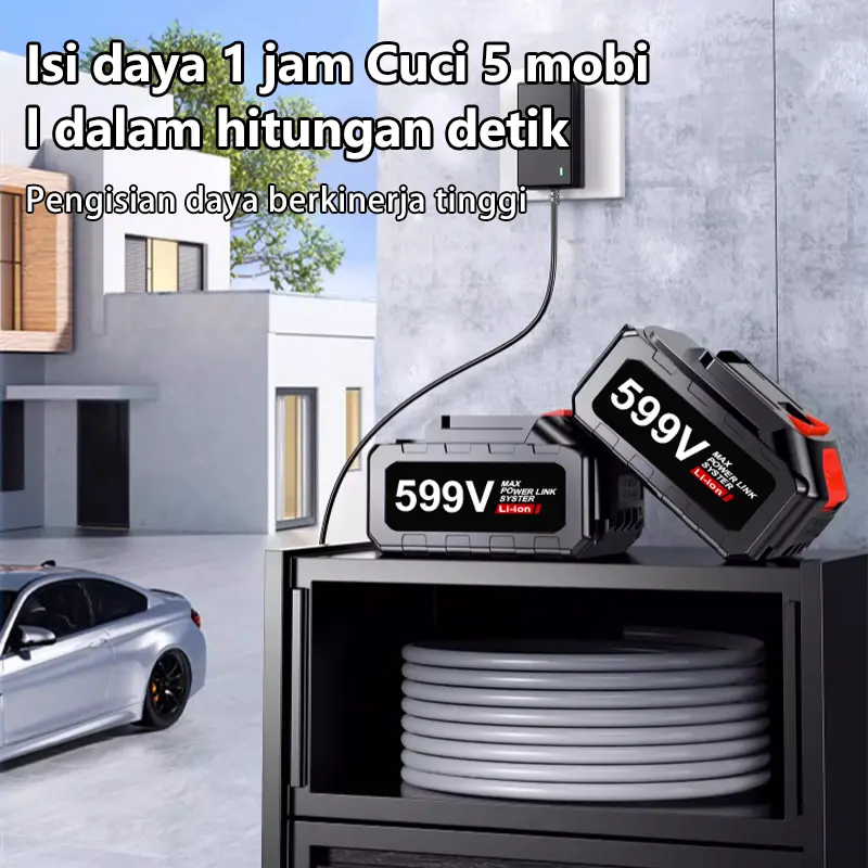 Abloom Alat Cuci Mobil Nirkabel dan portabel Jet Cleaner Mesin Cuci 6-12 meter 180W Mesin Cuci Mobil Alat Cuci Motor Mobil Car Semprot 7
