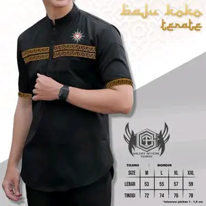 BAJU KOKO PSHT KEMEJA PSHT TERATE BAJU KOKO PSHT FULL BORDIR BAJU PRIA MUSLIM BAJU KOKO SH TERATE