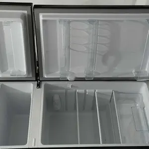 Changhong  Kulkas Lemari Es 2 Pintu Refrigerator Kapasitas 122 Liter Pendingin Minuman - FTM155DB Black gap 45