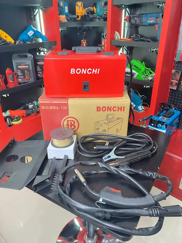 MESIN LAS MIG/MMA FREE KAWAT LAS Lengkap MERK BONCHI 900w 130Amper 2
