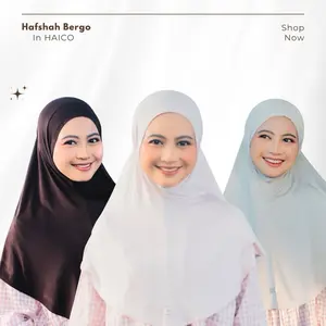 Hafshah Bergo Airtech Modal by Haico | bergo tali adem | bergo instan premium | hijab bergo lembut | bergo airtech modal stretch | hijab simple nyaman